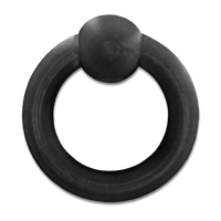 Black Big Ball Ring