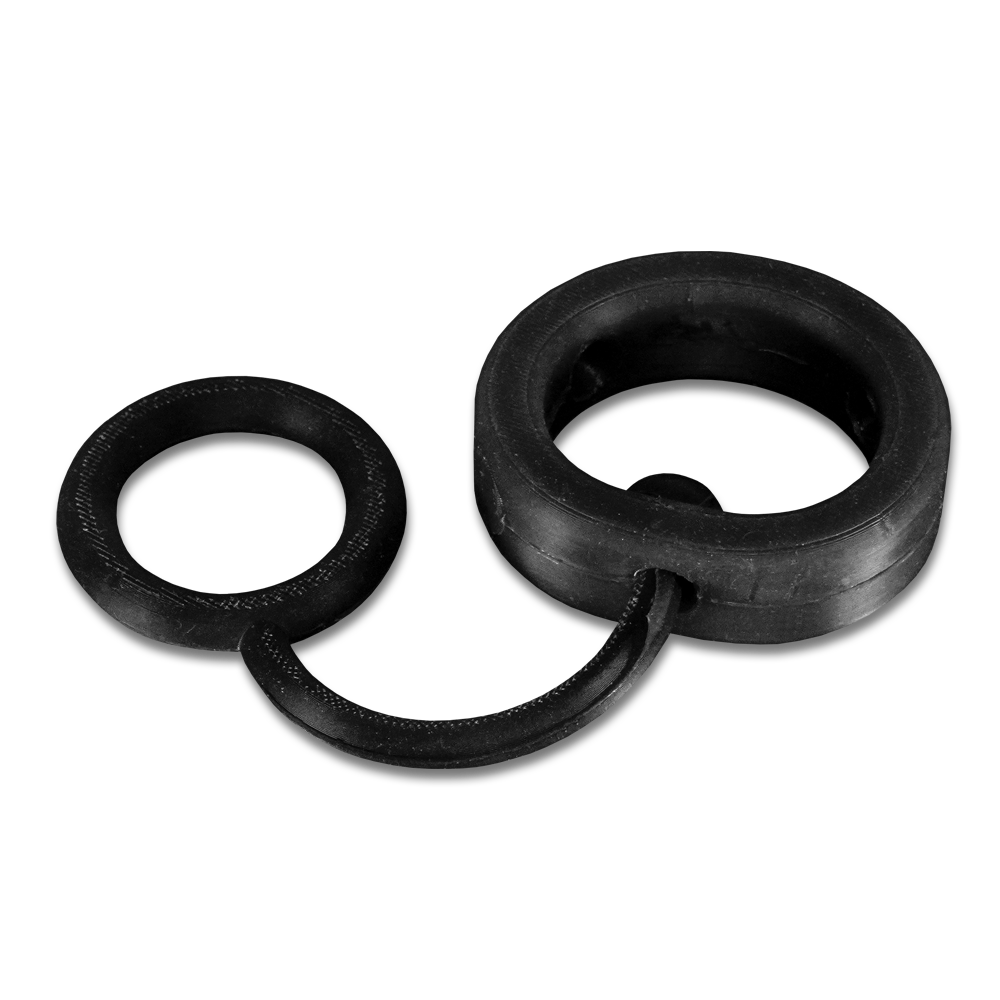 Black Silicone Band with Splitter Ring