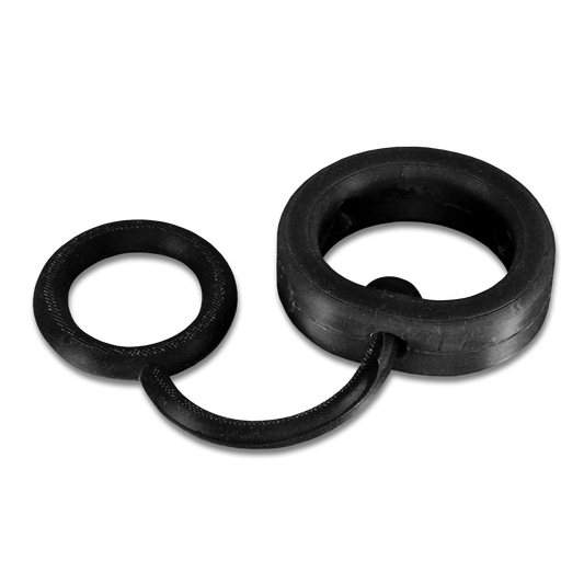 Black Silicone Band with Splitter Ring