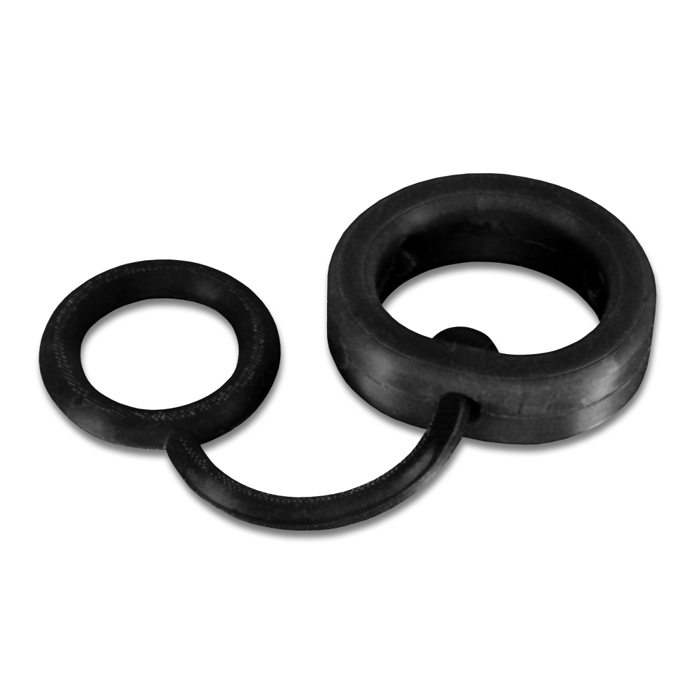 Black Silicone Band with Splitter Ring