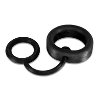Black Silicone Band with Splitter Ring
