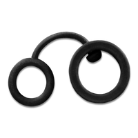 Black Silicone Band with Splitter Ring