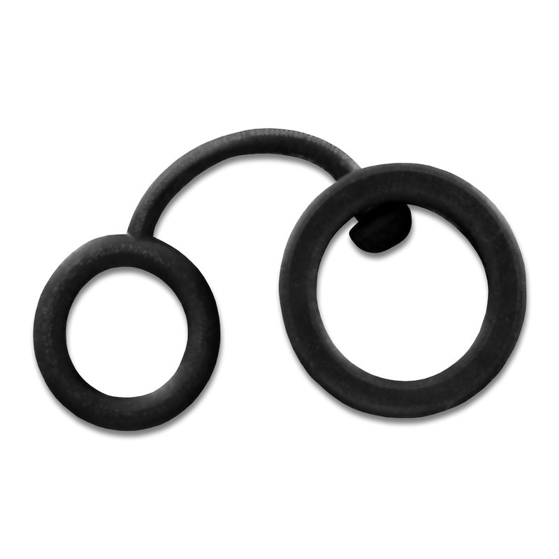 Black Silicone Band with Splitter Ring