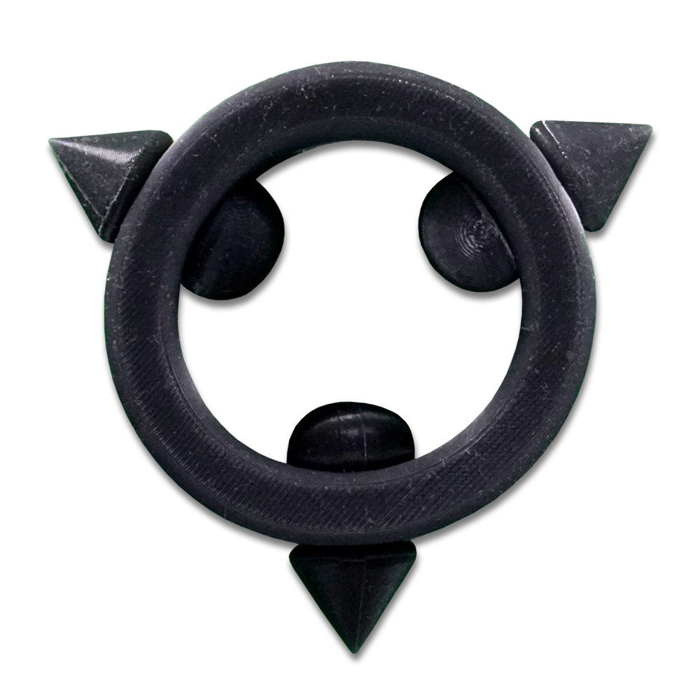 Black Silicone Band with 3 Black Silicone Spike Stimulators