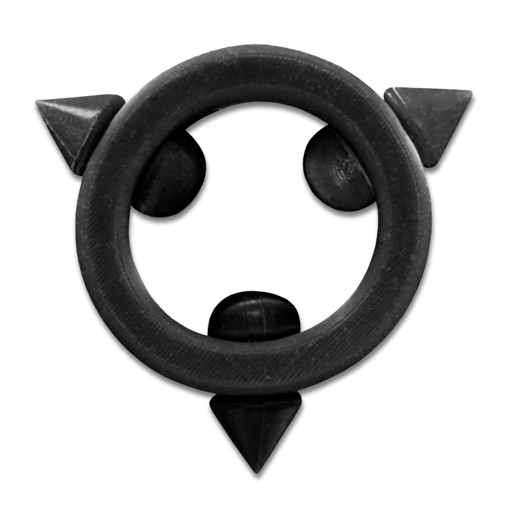 Black Silicone Band with 3 Black Silicone Spike Stimulators