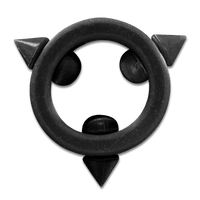 Black Silicone Band with 3 Black Silicone Spike Stimulators