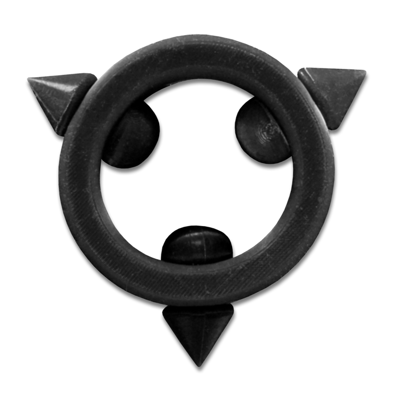 Black Silicone Band with 3 Black Silicone Spike Stimulators