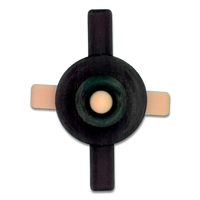 Black Anchor Plug with Totally Naked Inner Plug