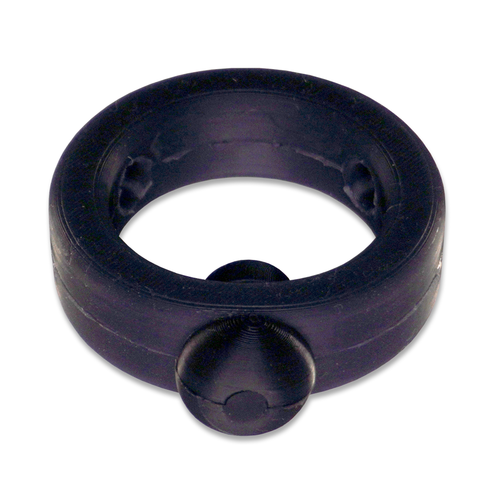 Black Silicone Band with Black Silicone Barbell Stimulator