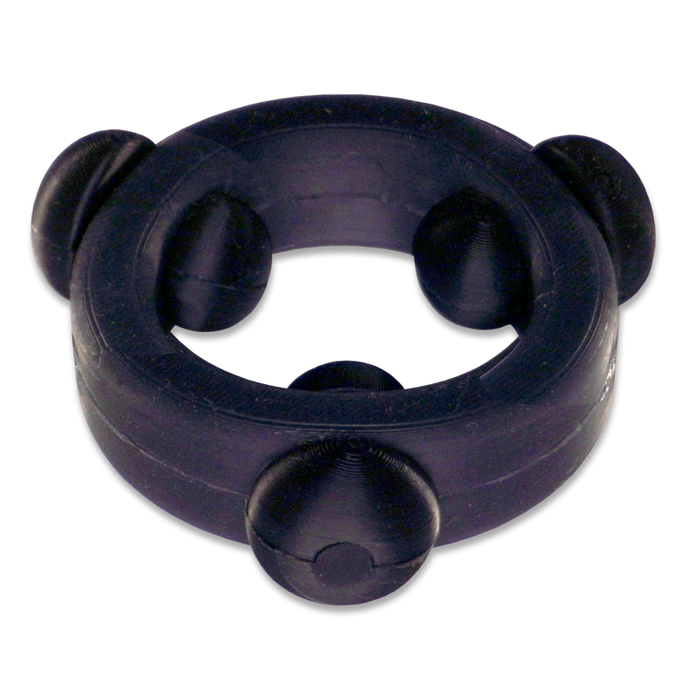 Black Silicone Band with 3 Black Silicone Barbell Stimulators