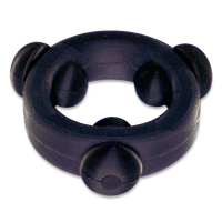 Black Silicone Band with 3 Black Silicone Barbell Stimulators