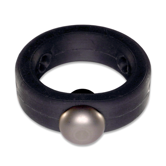 Black Silicone Band with Stainless Steel Barbell Stimulator