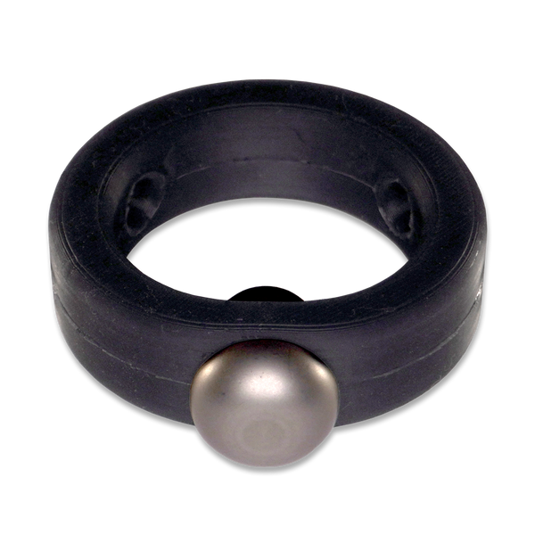 Black Silicone Band with Stainless Steel Barbell Stimulator
