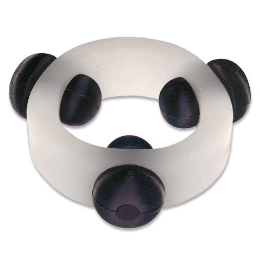 Translucent Silicone Band with 3 Black Silicone Barbell Stimulators