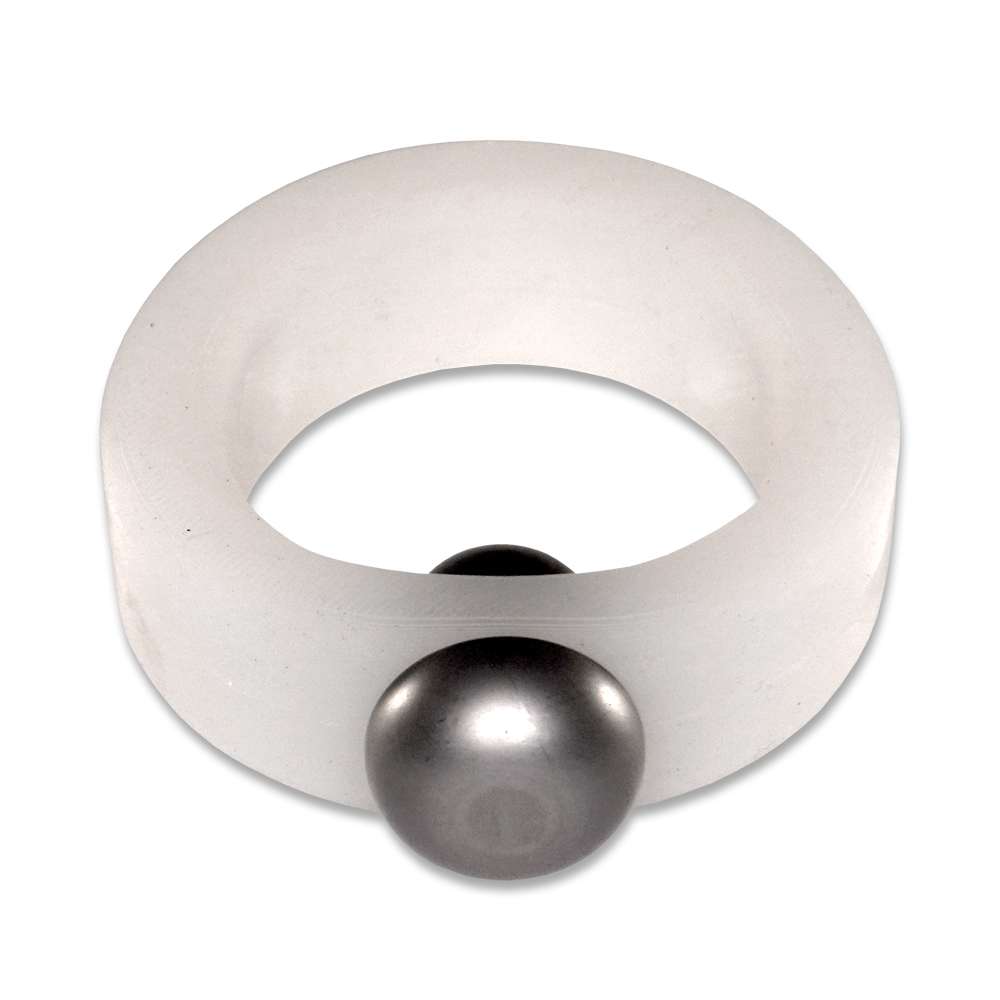 Translucent Silicone Band with Stainless Steel Barbell Stimulator
