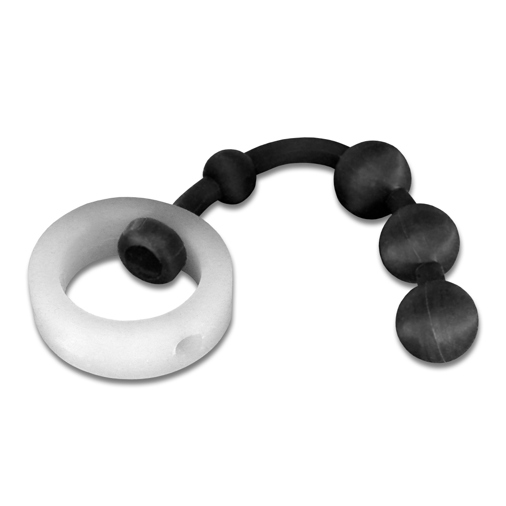 Translucent Silicone Band with Black Beads