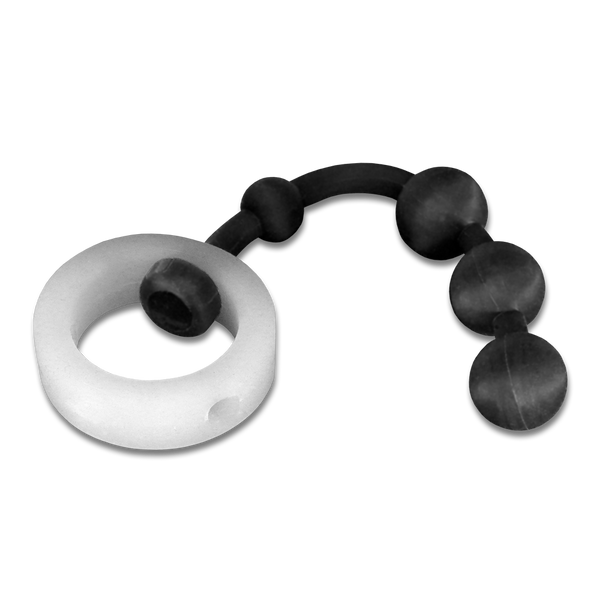 Translucent Silicone Band with Black Beads