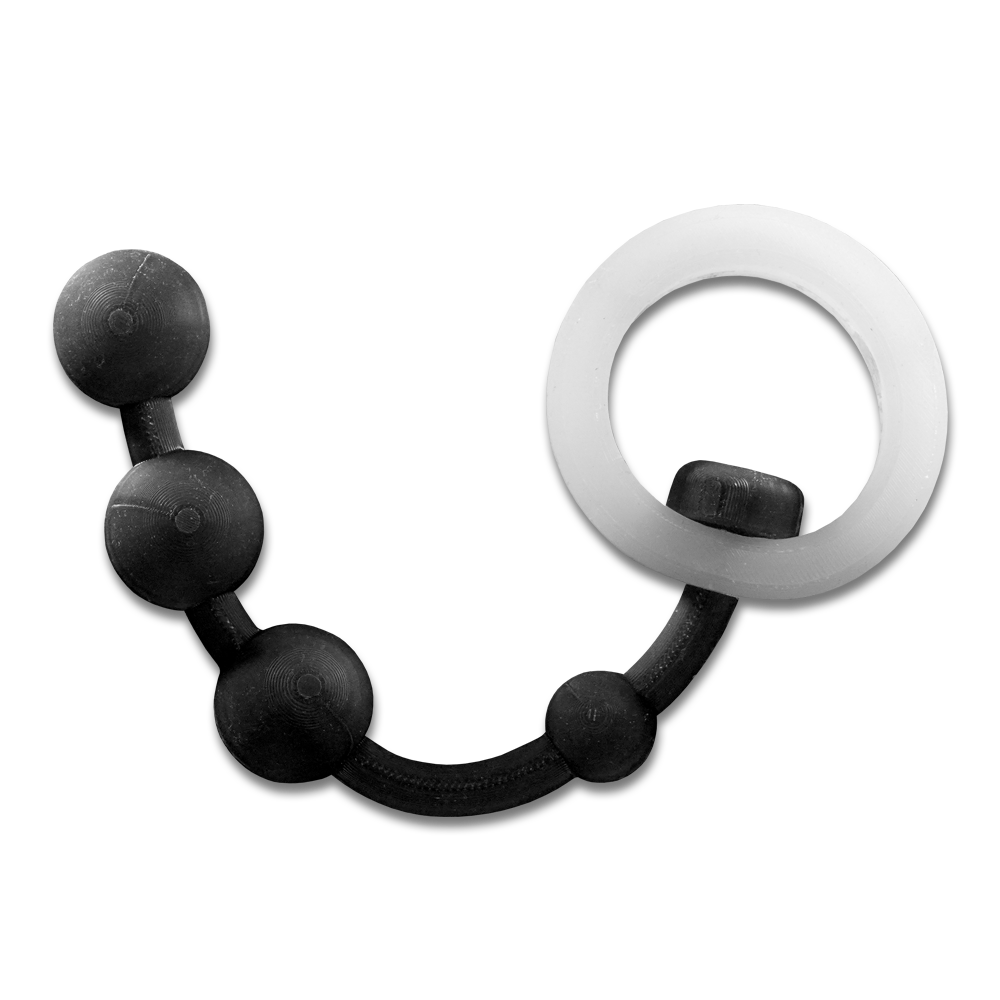 Translucent Silicone Band with Black Beads