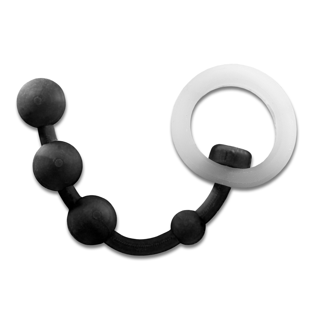 Translucent Silicone Band with Black Beads