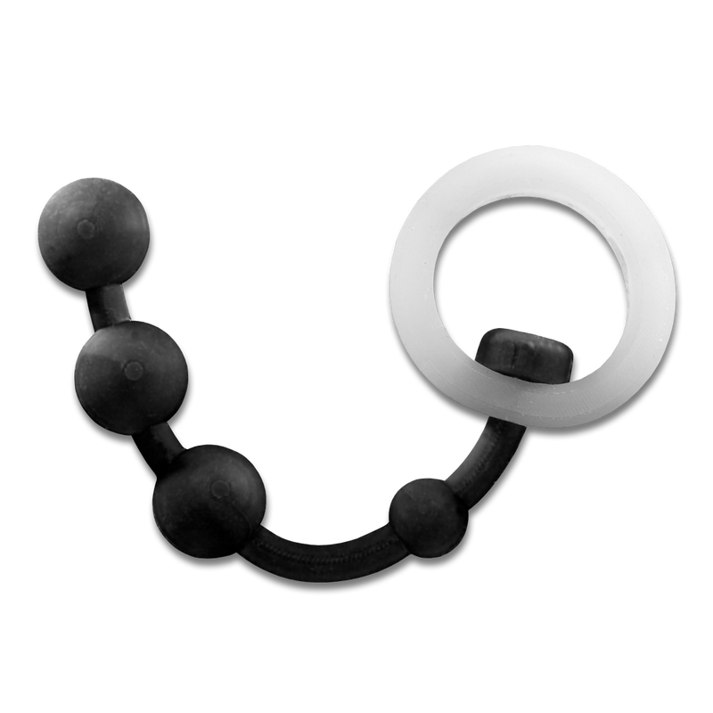 Translucent Silicone Band with Black Beads