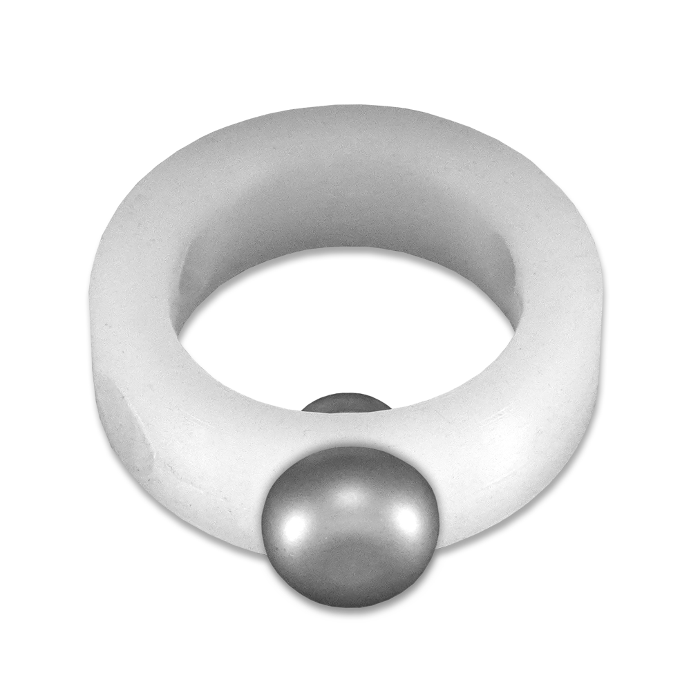 Translucent Silicone Band with Stainless Steel Barbell Stimulator