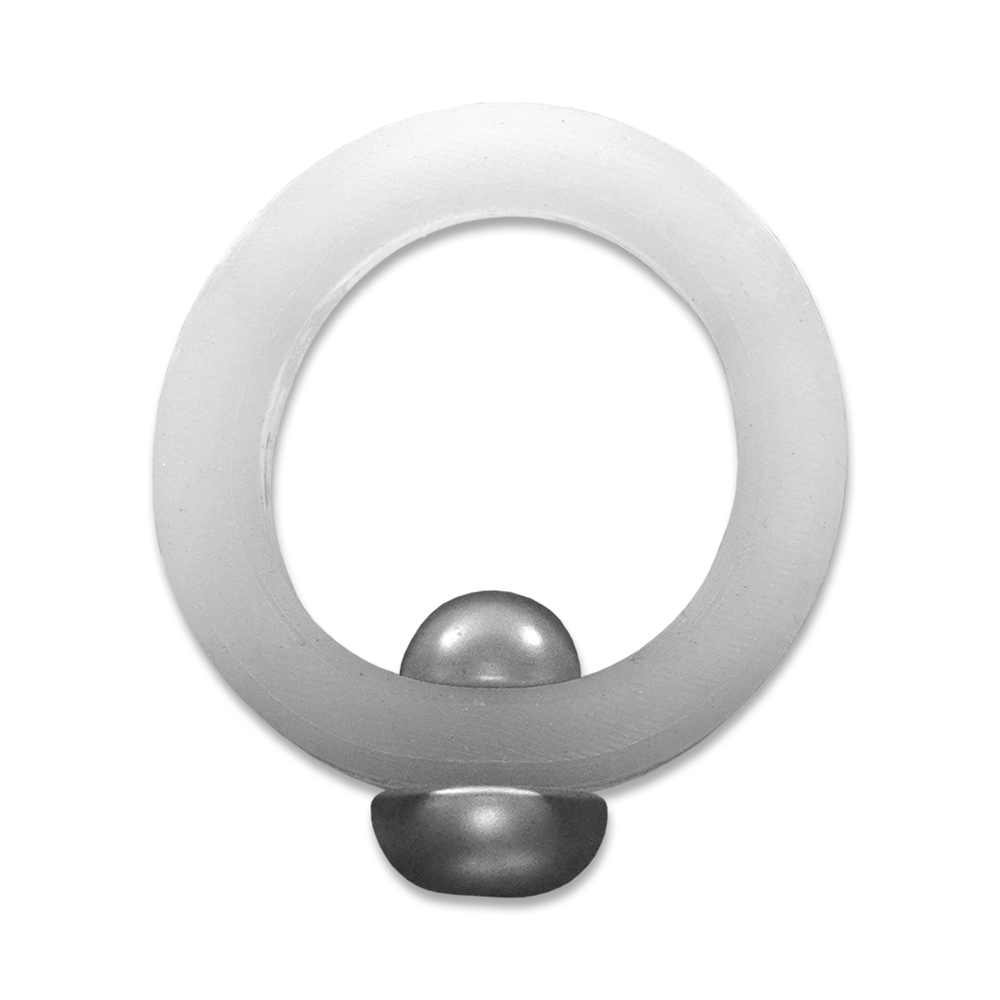 Translucent Silicone Band with Stainless Steel Barbell Stimulator