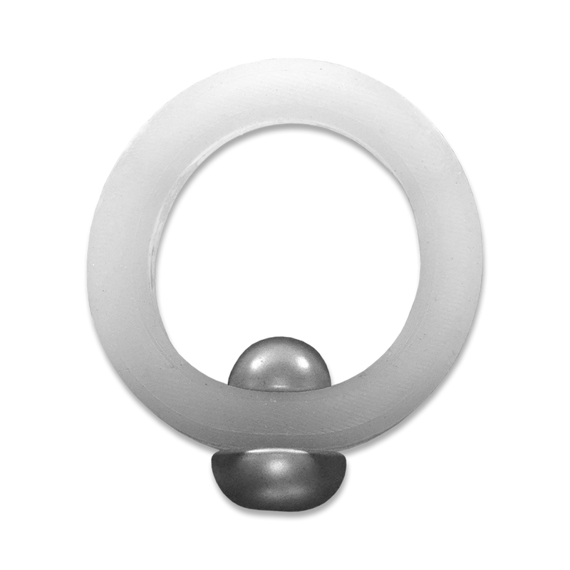 Translucent Silicone Band with Stainless Steel Barbell Stimulator