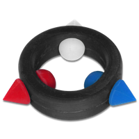 Patriotic Black Band with Red, White, and Blue Stimulator Spikes