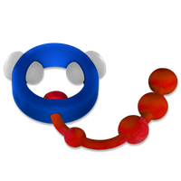 Limited Edition Blue Band with White Stimulator Barbells and Red Beads Attachment