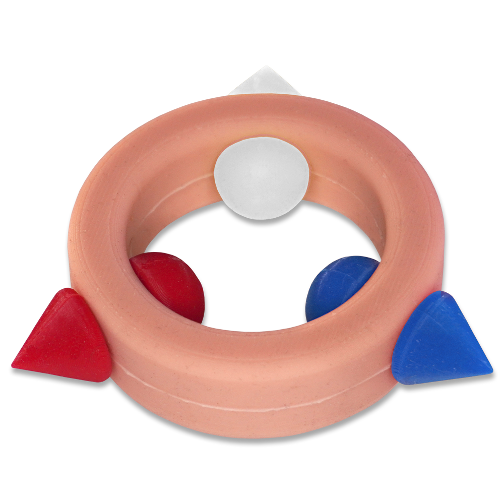 Patriotic Nude Band with Red, White, and Blue Stimulator Spikes