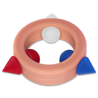 Patriotic Nude Band with Red, White, and Blue Stimulator Spikes