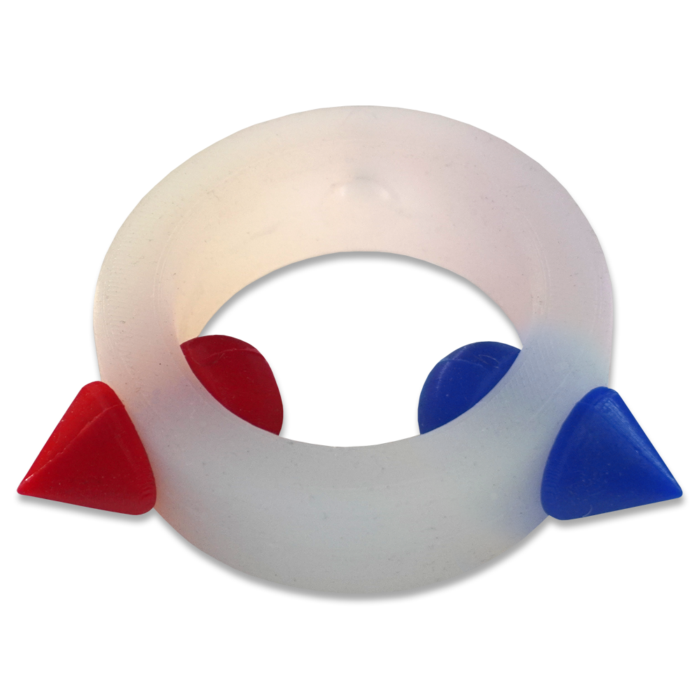 Patriotic Translucent Band with Red and Blue Stimulator Spikes