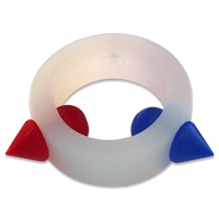 Patriotic Translucent Band with Red and Blue Stimulator Spikes