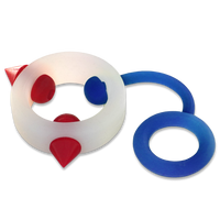 Limited Edition Translucent Band with Red Stimulator Spikes and Blue Splitter Attachment