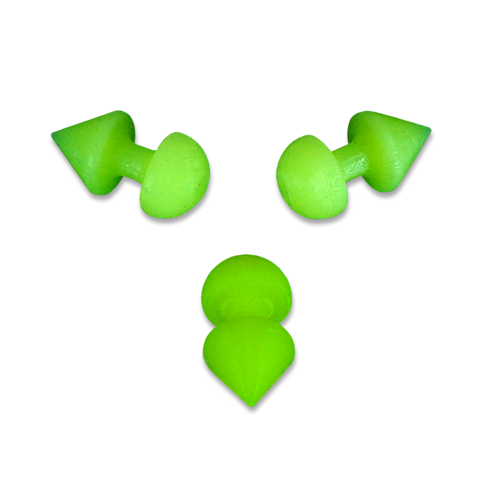 Alien Green Glow-in-the-Dark Spiked Stimulator 3 Pack