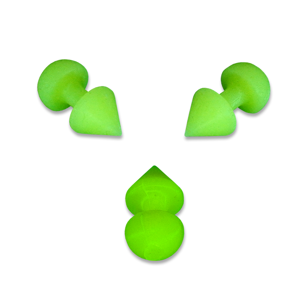 Alien Green Glow-in-the-Dark Spiked Stimulator 3 Pack
