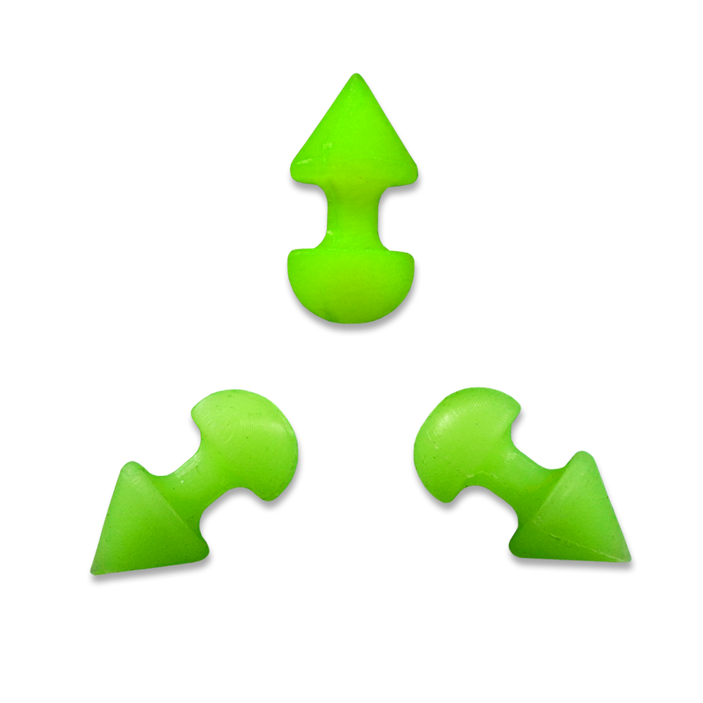 Alien Green Glow-in-the-Dark Spiked Stimulator 3 Pack