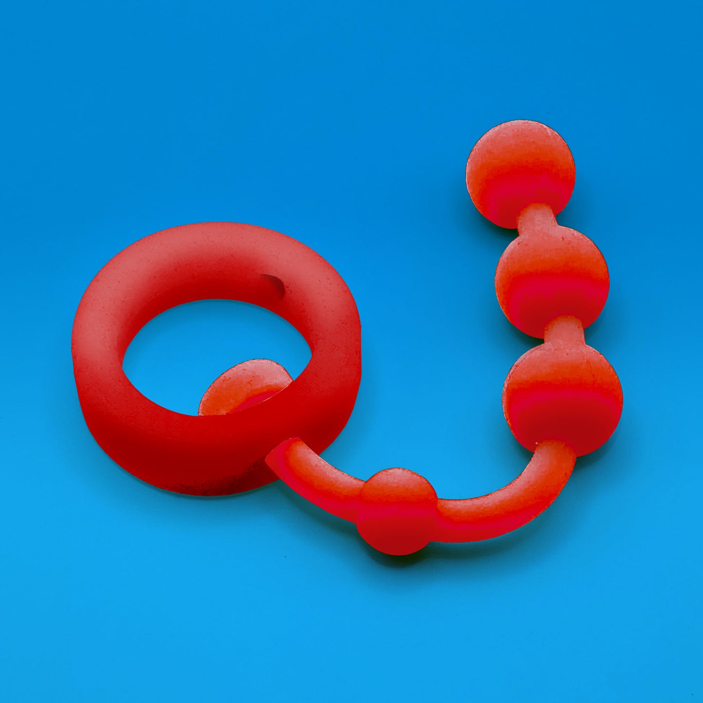 Ring w/ Beads: Red on Red