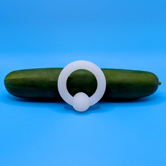 Big Ball Stimulator Ring in Translucent White